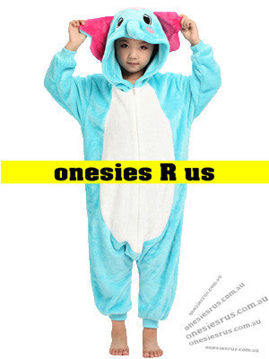 Kids Elephant Onesie (Blue)