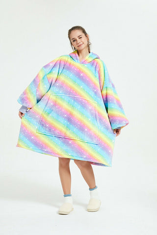 HOODIE HUG Blanket Galaxy Rainbow