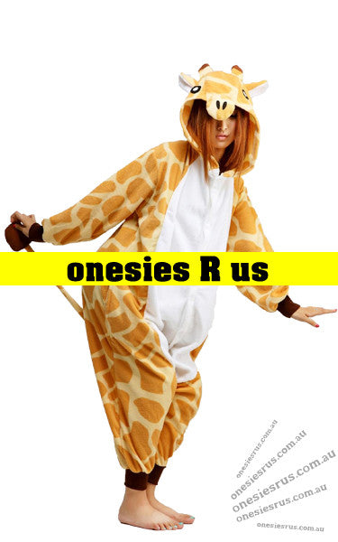 Kigurumi Giraffe Footie Pajamas Adult Giraffe Onesie -animal